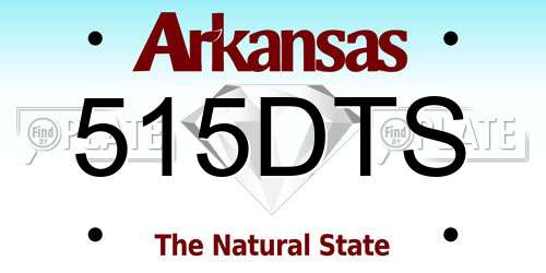 515DTS Arkansas License Plate