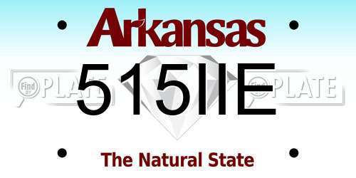 515IIE Arkansas License Plate