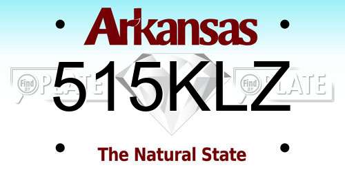 515KLZ Arkansas License Plate