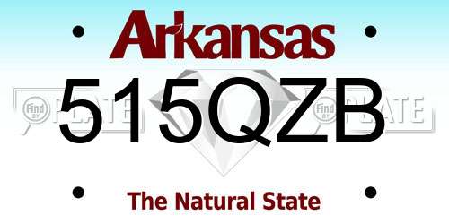515QZB Arkansas License Plate