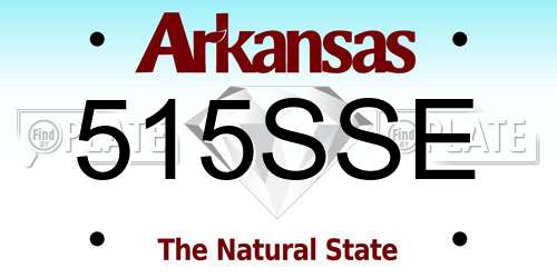 515SSE Arkansas License Plate