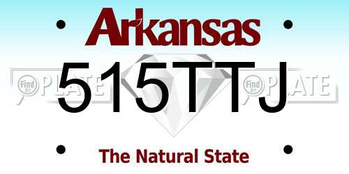 515TTJ Arkansas License Plate