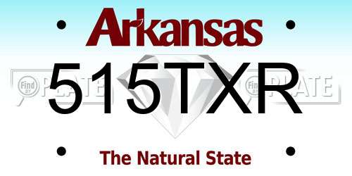 515TXR Arkansas License Plate