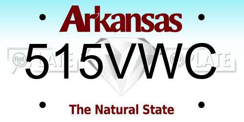 515VWC Arkansas License Plate