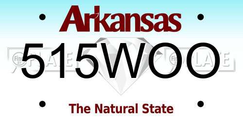 515WOO Arkansas License Plate