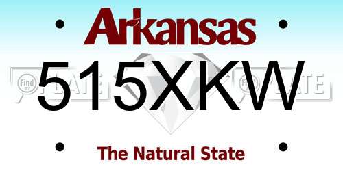 515XKW Arkansas License Plate