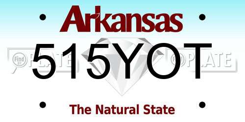 515YOT Arkansas License Plate