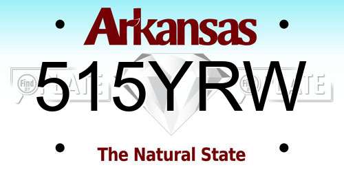 515YRW Arkansas License Plate