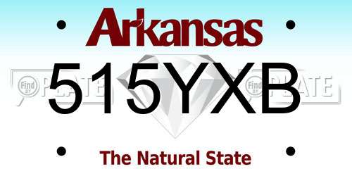 515YXB Arkansas License Plate