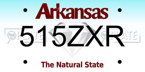 515ZXR Arkansas License Plate