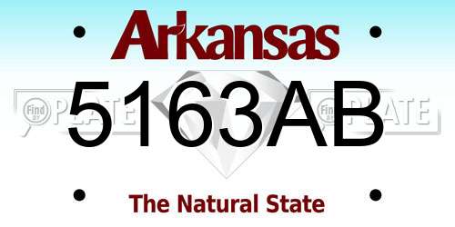 5163AB Arkansas License Plate