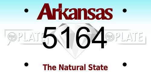 5164 Arkansas License Plate