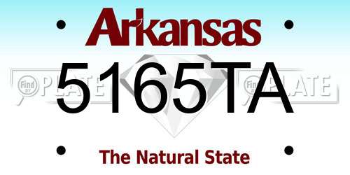 5165TA Arkansas License Plate