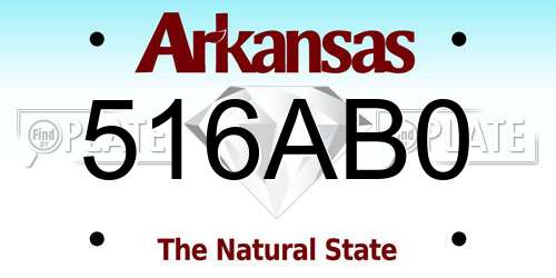 516AB0 Arkansas License Plate