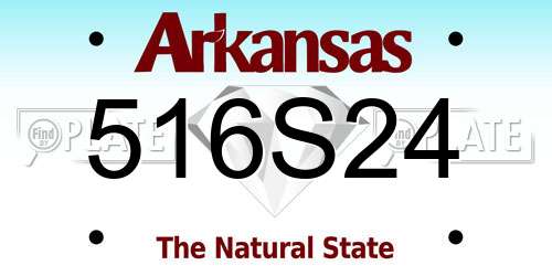 516S24 Arkansas License Plate