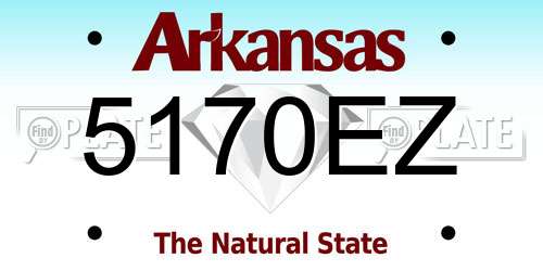 5170EZ Arkansas License Plate
