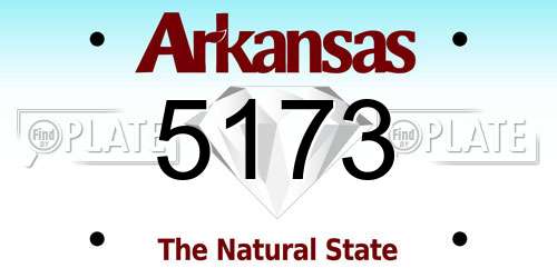 5173 Arkansas License Plate