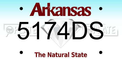 5174DS Arkansas License Plate