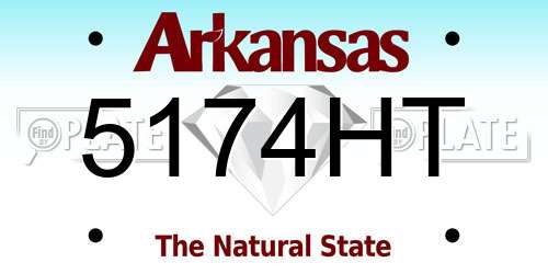 5174HT Arkansas License Plate