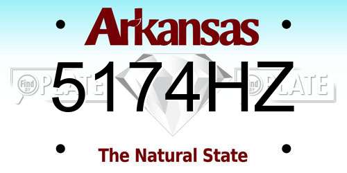 5174HZ Arkansas License Plate