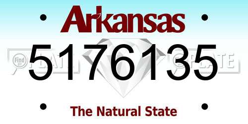 5176135 Arkansas License Plate