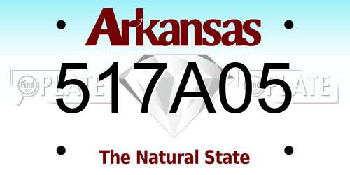 517A05 Arkansas License Plate