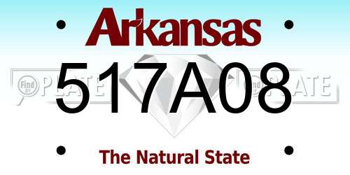 517A08 Arkansas License Plate