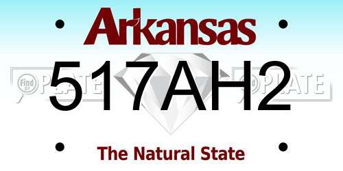 517AH2 Arkansas License Plate