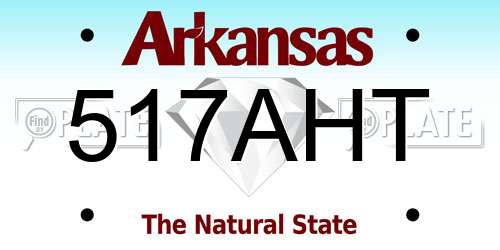 517AHT Arkansas License Plate