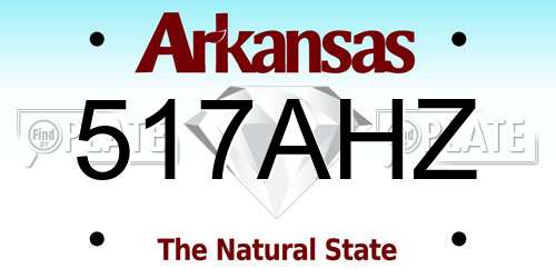 517AHZ Arkansas License Plate