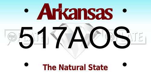 517AOS Arkansas License Plate