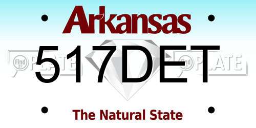 517DET Arkansas License Plate