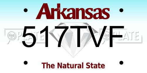 517TVF Arkansas License Plate