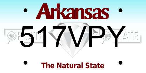 517VPY Arkansas License Plate