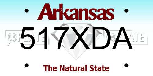 517XDA Arkansas License Plate