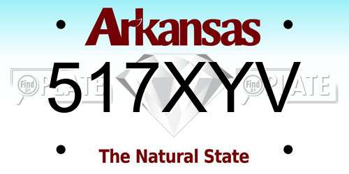 517XYV Arkansas License Plate