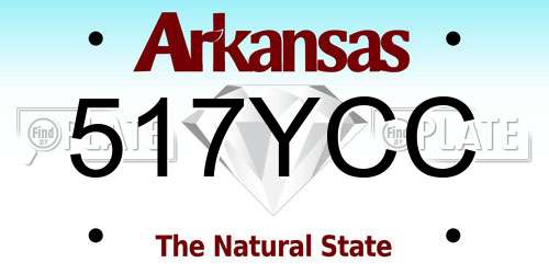 517YCC Arkansas License Plate