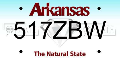 517ZBW Arkansas License Plate