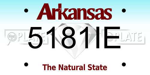 5181IE Arkansas License Plate