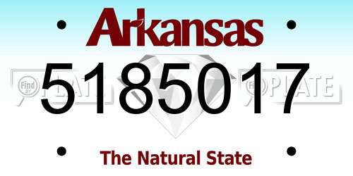 5185017 Arkansas License Plate