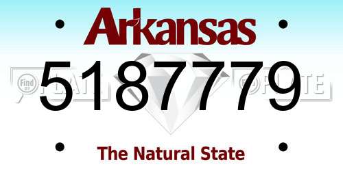 5187779 Arkansas License Plate