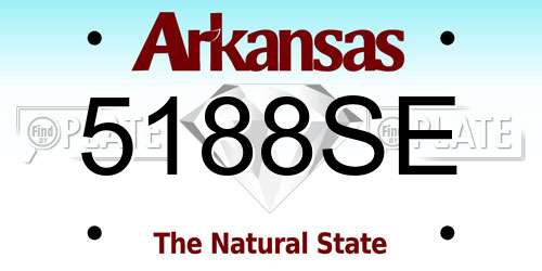 5188SE Arkansas License Plate