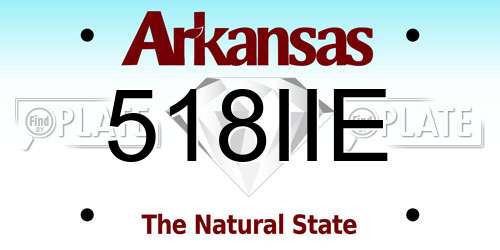518IIE Arkansas License Plate
