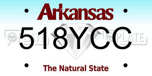 518YCC Arkansas License Plate