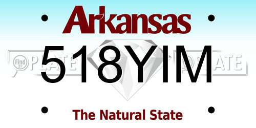 518YIM Arkansas License Plate