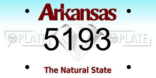 5193 Arkansas License Plate