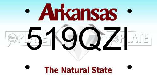519QZI Arkansas License Plate