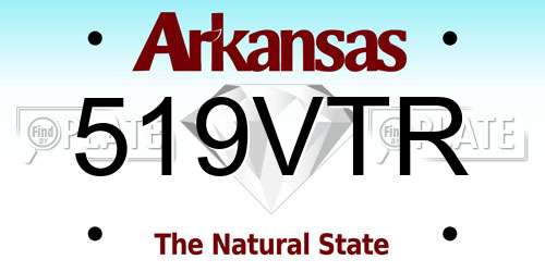 519VTR Arkansas License Plate