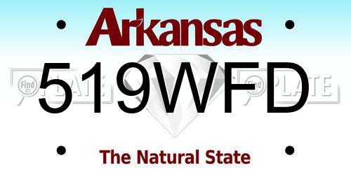 519WFD Arkansas License Plate