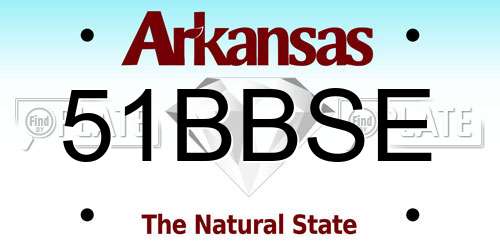 51BBSE Arkansas License Plate